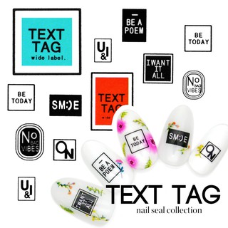 NAIL Tattoo : สติกเกอร์ติดเล็บ แทททูติดเล็บ Text Tag ป้าย ตัวอักษร แบบลอกลายน้ำ DS405-406