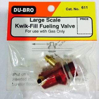 อุปกรณ์น้ำมันต่างๆ Du-Bro Large Scale Kwik-Fill Fueling Valve CAT-NO611