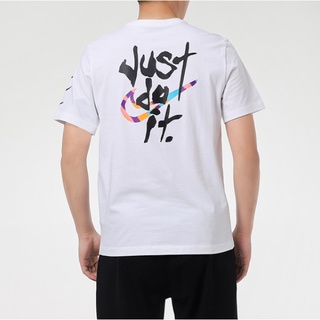 [S-5XL] Nike เสื้อยืดลําลอง ผ้าฝ้าย 100% แขนสั้น คอกลม พิมพ์ลาย ทรงหลวม สําหรับผู้ใหญ่ ทุกเพศ Xs-3Xl NEhkom87CL