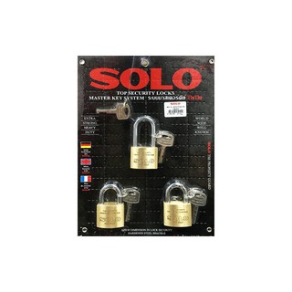 ส่งฟรี กุญแจ MASTER KEY SOLO 4507NSL/3 40 mm. POLISHED BRASS 3ตัว/ชุด | SOLO | 4507NSL/3 กุญแจคล้อง อุปกรณ์ประตู ประตูแล