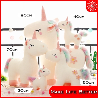 🚚Free shipping🚚SUNICE New lovely unicorn pillow stuffed toy pink fly horse plush doll  baby kids appease toys for girl