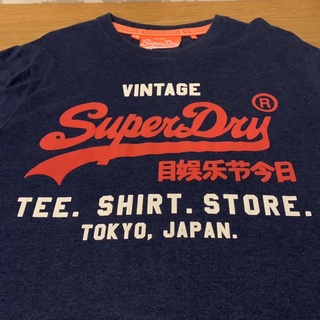 Superdry Vintage (เสื้อยืด สีกรมท่า ไซส์ XXL // Used like new // ซื้อจากช็อปอังกฤษ)