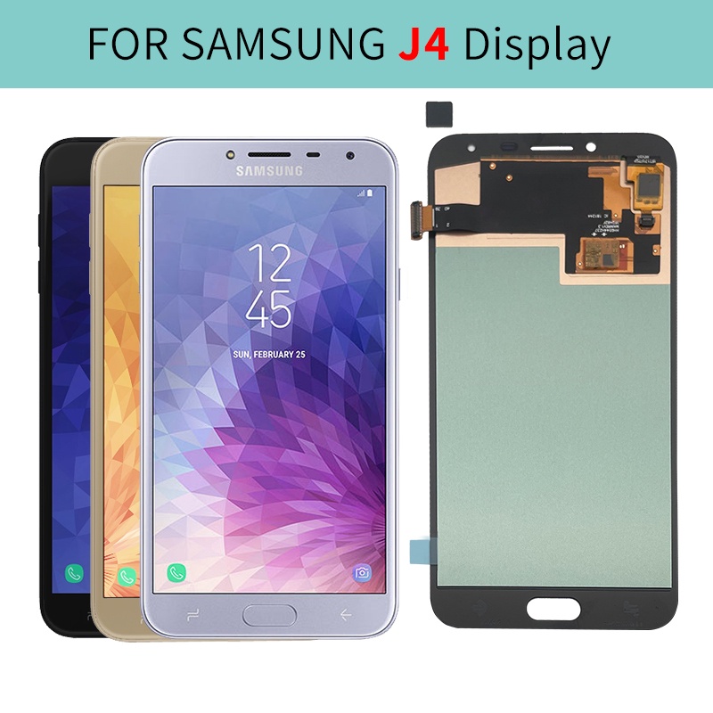 Super AMOLED สําหรับ Samsung Galaxy J4 J400 J400F J400G/DS SM-J400F จอแสดงผล LCD พร้อมหน้าจอสัมผัส D
