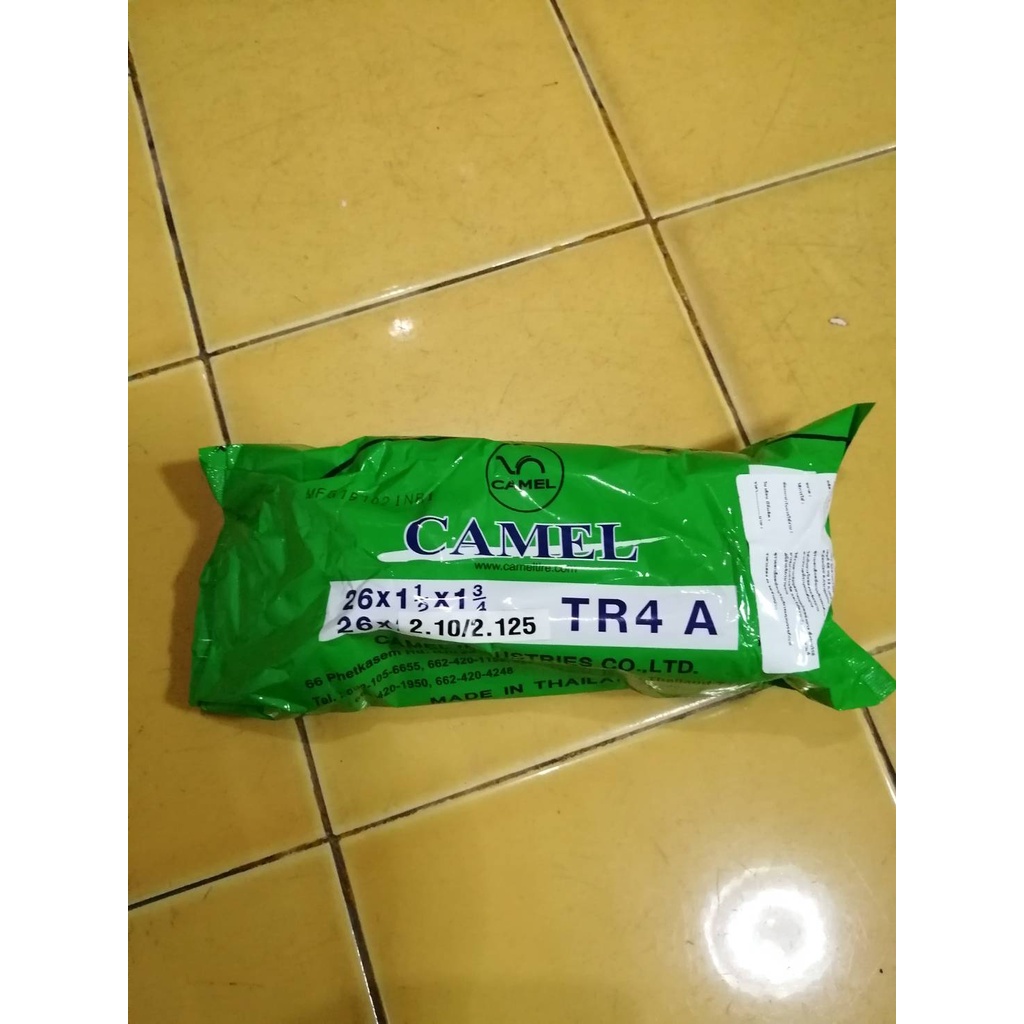ยางในรถเข็นขายของและจักรยาน เสือภูเขา  ขนาด  26x1 1/2 , 26x 1 3/4 , 26x2.10 , 26x 2.125 ยี่ห้อ camel