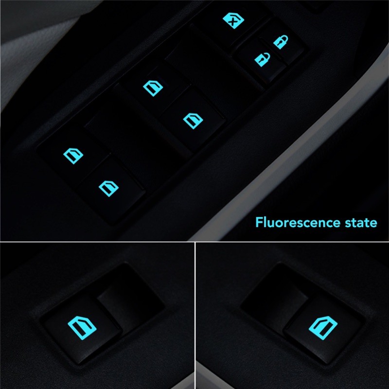 รถประตู Windows แผงควบคุมปุ่มส่องสว่างสติกเกอร์สำหรับ Mercedes Benz A B C E GLA CLA GLK GL GLE Class