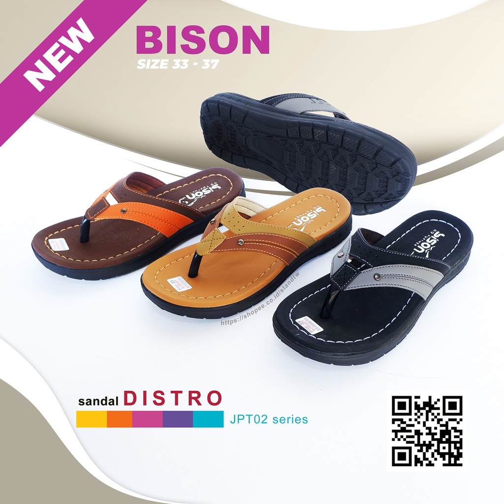 รองเท้าแตะ BISON JPT02 Distro ของแท้ สําหรับเด็กผู้ชาย