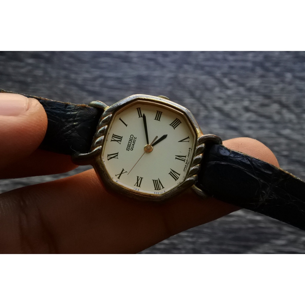 นาฬิกา Vintage มือสองญี่ปุ่น SEIKO 3421-5140 Quartz ผู้หญิง ใช้งานได้ปกติ สภาพดี ของแท้ 100% เปลี่ยนถ่านใหม่แล้ว