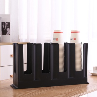 Daily U 4 Grids Coffee Cup Dispenser Disposable Paper Holder Organizer for Milk Tea Shop Restaurant