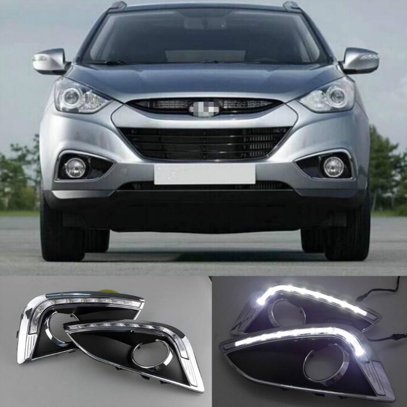 In StockFor Hyundai IX35 2010 2013 Daytime Running Light With Fog Lamp ...
