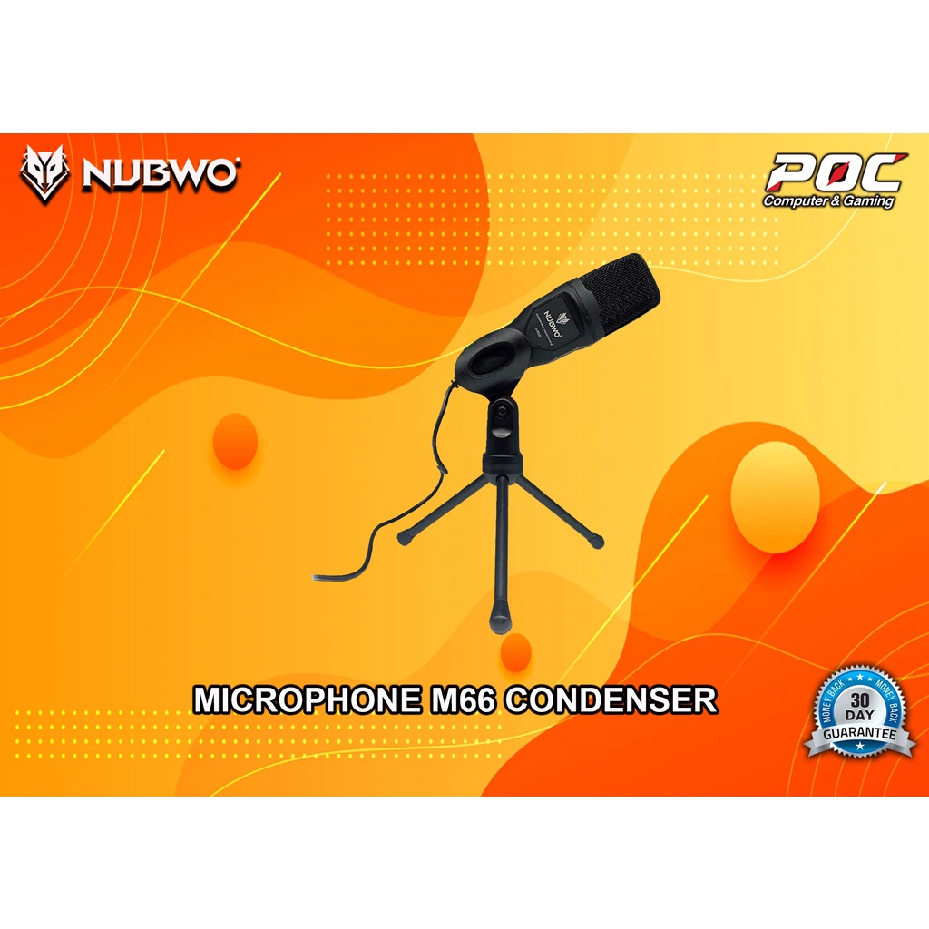 MICROPHONE (ไมโครโฟน) NUBWO M66 CONDENSER MICROPHONE (BLACK)