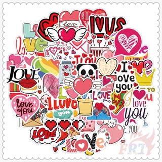 50Pcs/Set ❉ Red Love Heart：Romantic Valentine 2.14 Series 05 Stickers ❉ DIY Fashion Waterproof Doodle Decals Stickers