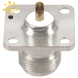 『★』N type female jack RF coax connector 4-hole panel mount with solder cup,silver