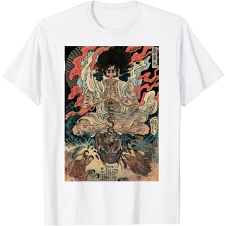 เสื้อยืดโอเวอร์ไซส์เสื้อยืด พิมพ์ลายงู Tengu Gods Defeat The Evil สไตล์ญี่ปุ่นวินเทจ สําหรับผู้ชาย และผู้หญิงS-3XL