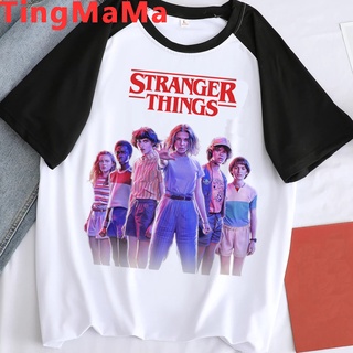 เสื้อยืดคู่รัก พิมพ์ลาย Stranger Things Upside Down พลัสไซซ์ สําหรับผู้หญิง 2022