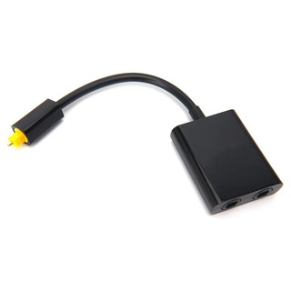 ดิจิตอล Toslink ไฟเบอร์ออปติคอล Splitter 1 ใน 2 Out Audio Adapter ใช้งานร่วมกับ CD DVD Amplifier TV PS3 XBox360 กับ Jack