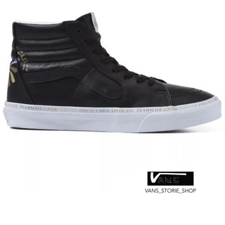 VANS SK8 HI DIVINE BLACK TRUE WHITE SNEAKERS สินค้ามีประกันแท้