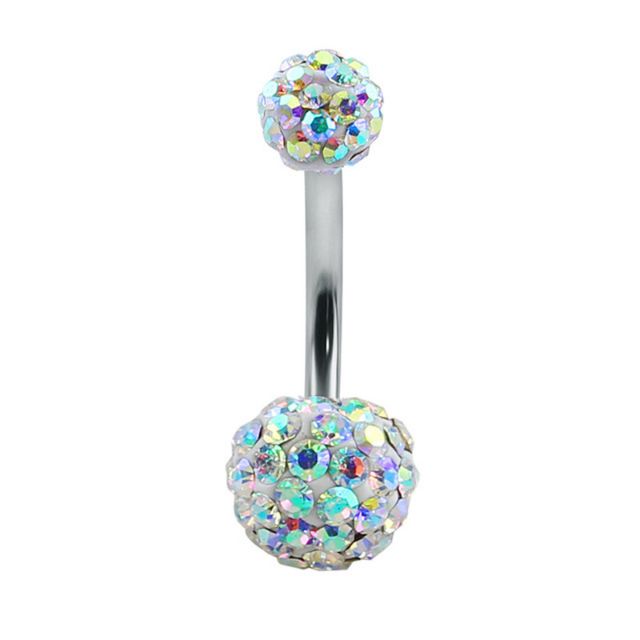 BELFIMOCZ จิวสะดือ  ก้าน 1.6 เพชรCZ 5/8 mm. ราคา 1ชิ้น - รูปที่ 3