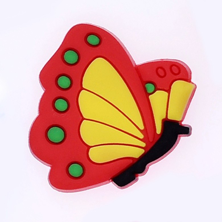 สําหรับ Crocs Jibbitz Pins การ์ตูนที่มีสีสันแมลงผีเสื้อ DIY รองเท้าปุ่ม Charm
