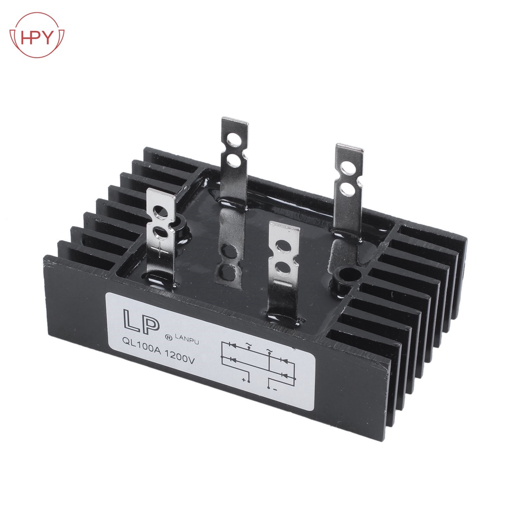 100Amp 1200Volts 4 Pins 1 เฟสไดโอดสะพาน Rectifier QL100 ประเภท