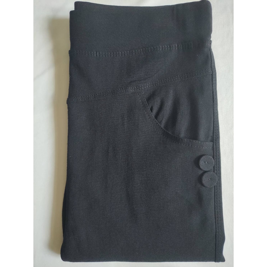 กางเกงใส่ทำงาน สีดำ ผ้าสกินนี่แต่งกระเป๋าข้าง เนื้อผ้าดีใส่สบาย - รูปที่ 3