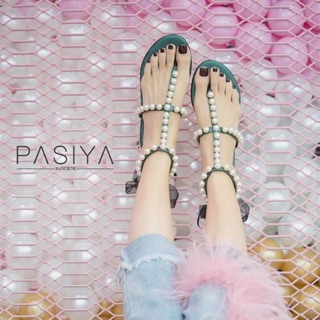 Emerald Mermaid Sandals | T รองเท้า รองเท้าไข่มุก รองเท้าผูก รองเท้าไปทะเล รองเท้าขับผิว