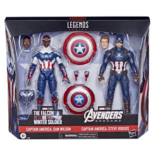 Hasbro Marvel Legends Series Captain America 2-Pack (Steve Rogers and Sam Wilson) 6-inch Figure ขนาด 6 นิ้ว ลิขสิทธิ์แท้