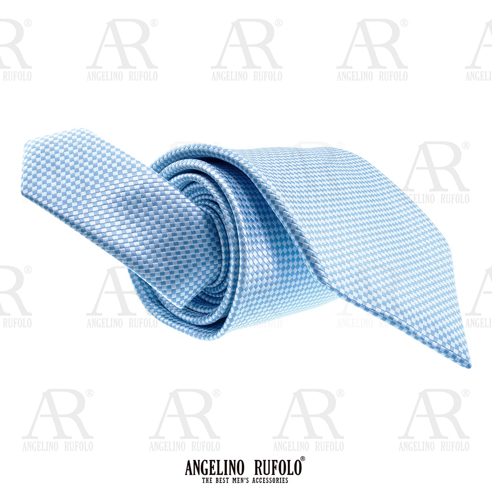 ANGELINO RUFOLO ربطة عنق حرير إيطالي منقطة — صورة 5