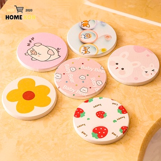 ที่รองแก้ว แห้งไว ลายการ์ตูนน่ารัก แผ่นรองกันความร้อน-223