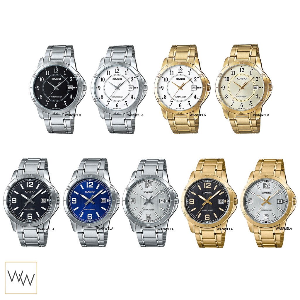 ของแท้ นาฬิกาข้อมือ Casio ผู้ชาย รุ่น MTP-V004 (สายสแตนเลส)