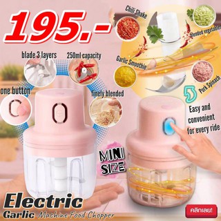 เครื่องปั่นบดสับไฟฟ้าพกพา / Electric Garlic Machine Food Chopper