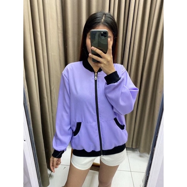เสื้อแจ็กเก็ตผ้าโฟร์เวย์ใส่สบายกันแดดกันลมฟรีไซร์อก32-44