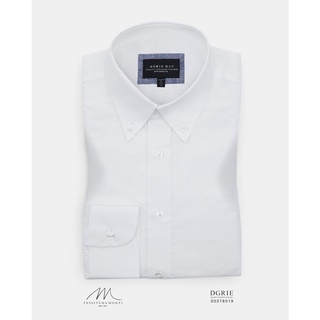 Monti: White Stripe Seersucker Button Down: เสื้อเชิ้ตสีขาวลายทาง