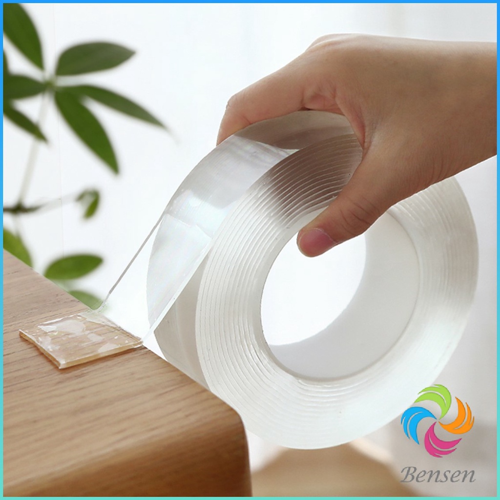 Bensen กาวสองหน้า เทปกาว ทำความสะอาดและนำมาใช้ใหม่ได้ มี 2 ขนาดให้ เลือก Double Side Adhesive Tape