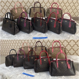 COACH แท้ 💯% กระเป๋าถือ Coach 29683/87672 COACH SAGE CARRYALL IN SIGNATURE CANVAS