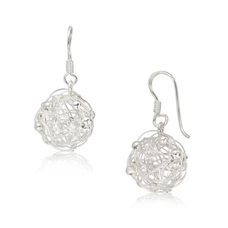 MachuSilver ต่างหูเงินแท้ 925 Sterling Silver ลูกบอลลวดถัก พร้อมถุงกำมะหยี่