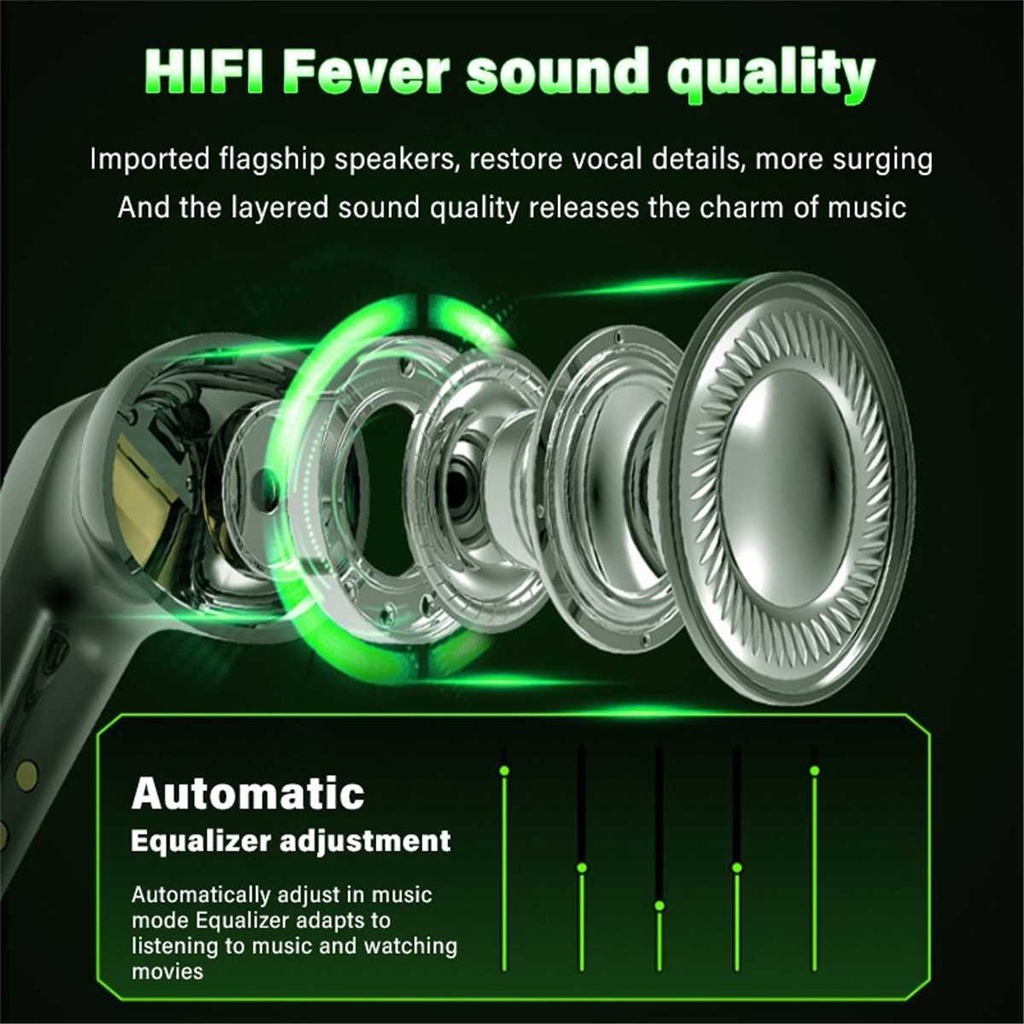 G11 TWS หูฟังเล่นเกมบลูทูธไร้สาย V5.0 HIFI ตัดเสียงรบกวน ชาร์จได้ #8