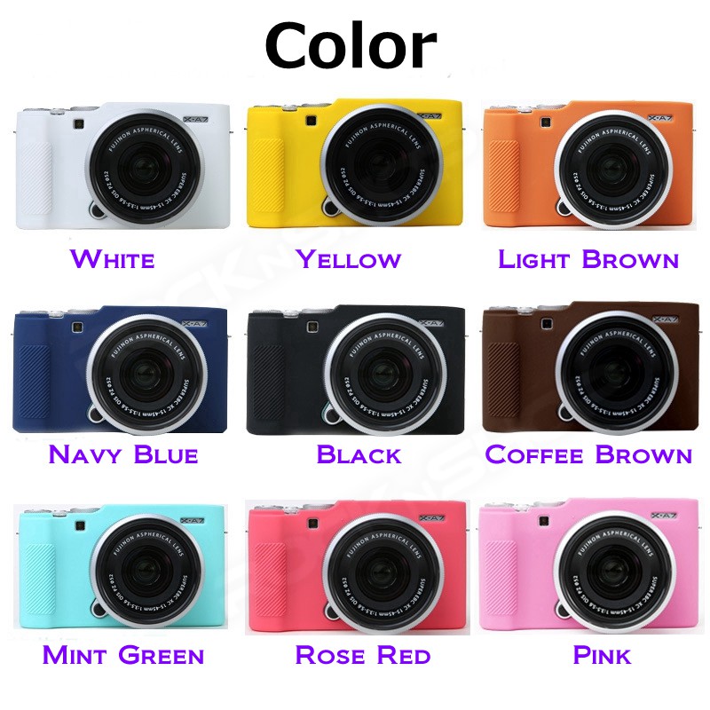 Soft Fujifilm XA7 ยางซิลิโคนกล้องฝาครอบผิวสําหรับ FujiFilm X-A7 XA7