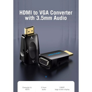 Vention (AIDBO) HDMI to VGA Adapter HDMI Male to VGA Felame HD 1080P Audio Cable Converter With 3.5 Jack