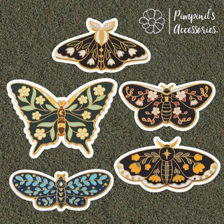 ʕ •ᴥ•ʔ ✿ พร้อมส่ง : เข็มกลัดเซ็ทผีเสื้อและผีเสื้อกลางคืน | Butterfly &amp; Moth Enamel Brooch Pin Set.