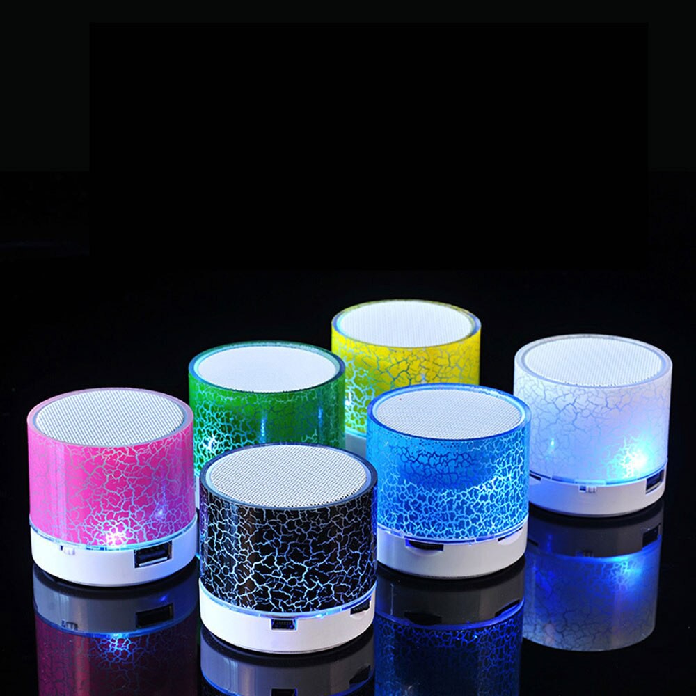 Mini speaker Bluetooth wireless speaker led portable MP3 music audio ...