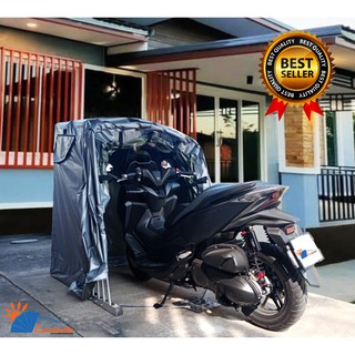 เต็นท์จอดรถมอเตอร์ไซค์สำเร็จรูป พับเก็บได้ CARSBRELLA รุ่น SCOOT สำหรับรถมอเตอร์ไซค์ขนาดเล็ก