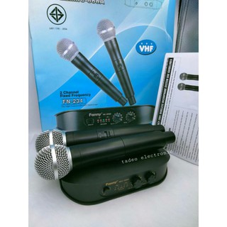 ไมค์ลอยคู่ FANNY  VHF 2 Channel Wireless Miccrophone ไมค์โครโฟนไร้สาย รุ่น MIC-888A