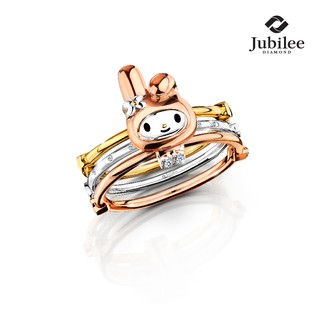 Jubilee Diamond - TRIPLETS SHINE SWEETIE RING: MY MELODY [Sanrio ลิขสิทธิ์แท้]