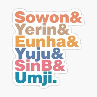 สติ๊กเกอร์กันน้ำ แม่เหล็กติดตู้เย็น ตัวติดตู้เย็น GFRIEND Sowon Yerin Eunha Yuju SinB Umji KPOP