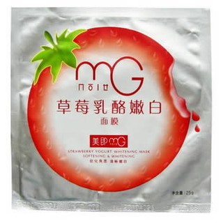MG~Strawberry Yogurt Whitening Mask 25g ช่วยปรับให้หน้าขาวใส ปรับสีผิวให้สม่ำเสมอ พร้อมบำรุงอย่างล้ำลึก