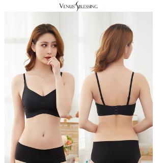 Womens Seamless Comfortable Sports Bra with Removable Pads Yoga Bra Sleeping  ชุดชั้นในสปอร์ตบราแบบไร้รอยต่อสไตล์ญี่ปุ่น