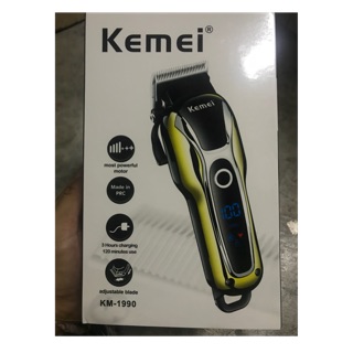 Kemei KM-1990 พร้อมลับคมฟัน แบตตาเลี่ยนไรสาย เสียงเงียบ เปิดได้2ระดับ