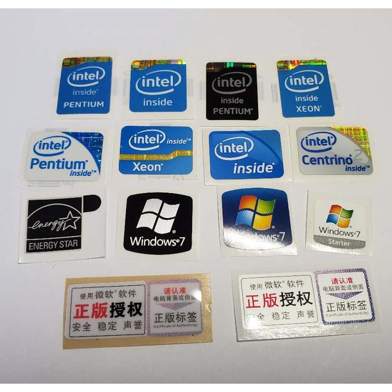 [Super fine metal sticker] Intel intel Windows7 genuine authorized label XEON ENERGY STAR inside PENTIUM sticker