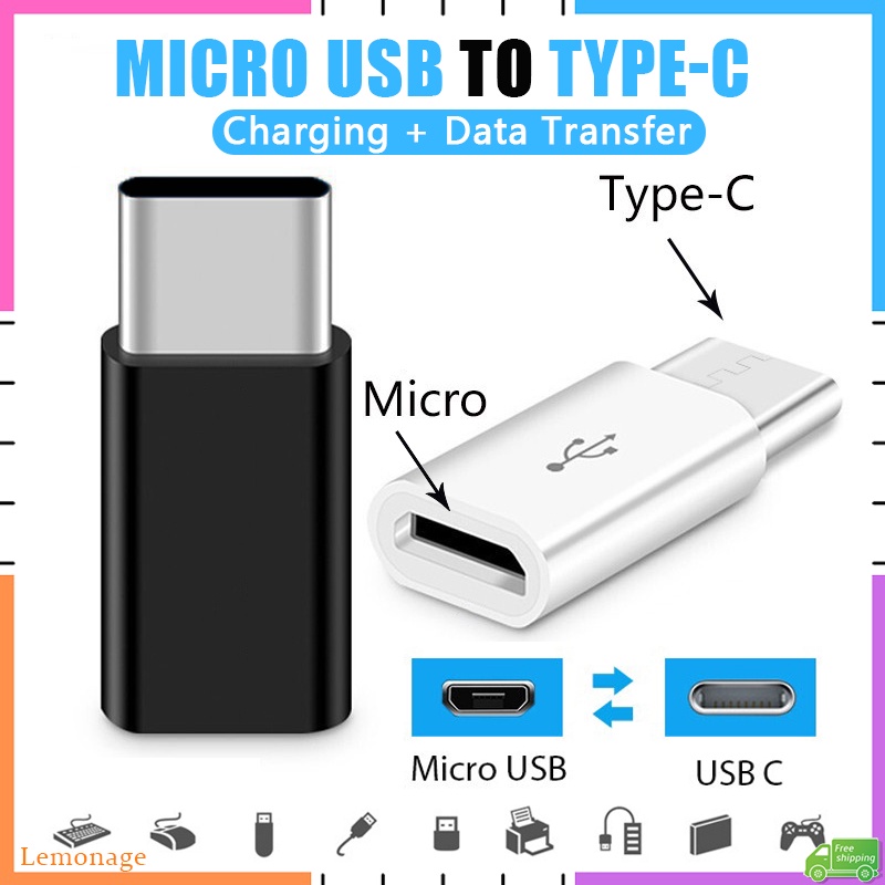 ซื้อ 5 แถม 1 ฟรีAndroid Micro USB เป็น Type C OTG อะแดปเตอร์อะแดปเตอร์ชาร์จอะแดปเตอร์ชาร์จข้อมูล Transfer Adapter Converter