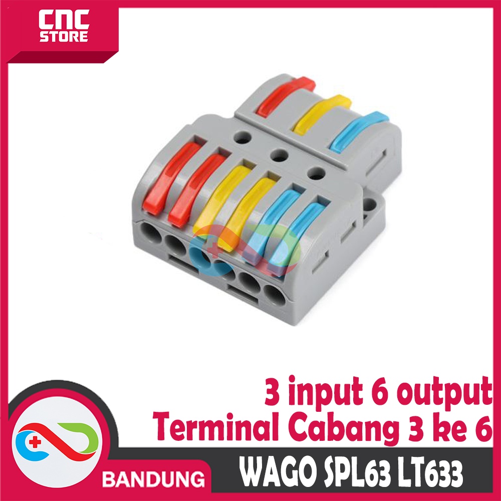 3 ถึง 6 BRANCH TERMINAL 3x6 LT 633 WAGO SPL 63 SPLITTER CONNECTOR CABLE